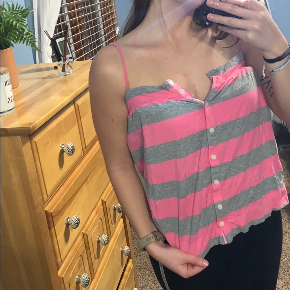 Victoria's Secret PINK stripe babydoll tank
